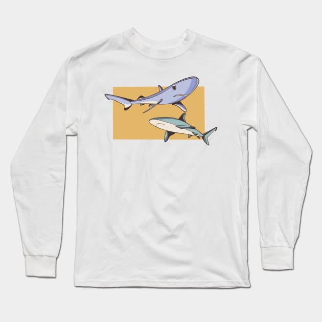 Shark Week Long Sleeve T-Shirt by fernandaschallen